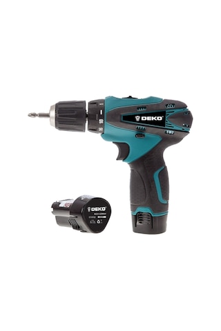 Deko 18V 3 Ah Çift Akülü Şarjlı Darbesiz Matkap Vidalama Mavi