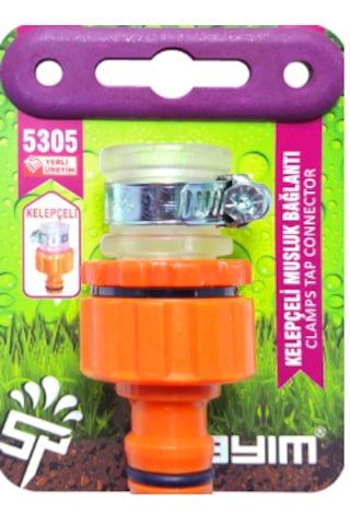 Bahçe Hortumu Otomatik Kelepçeli Musluk Bağlantısı 10 Adet