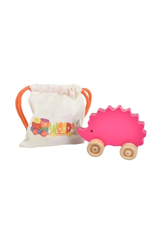 Woodnjoy Wood & Joy Doğal Ahşap Kirpi Hareketli Eğitici Oyuncak
