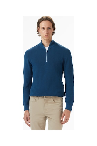 Nautica Erkek Mavi Classic Fit Kazak Düz S57300t Mavi