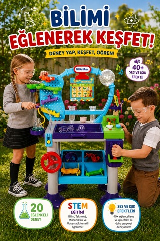 Little Tikes Müthiş Laboratuvar Stem Eğitici Deney Seti Sesli Işıklı Çocuk Oyuncağı +3 Yaş