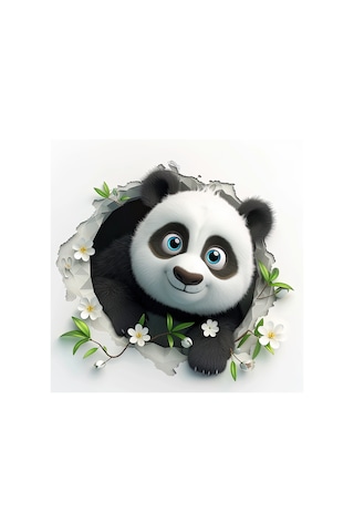 Lucena Metal Tablo Duvardaki Delik Koleksiyonu - Panda 5