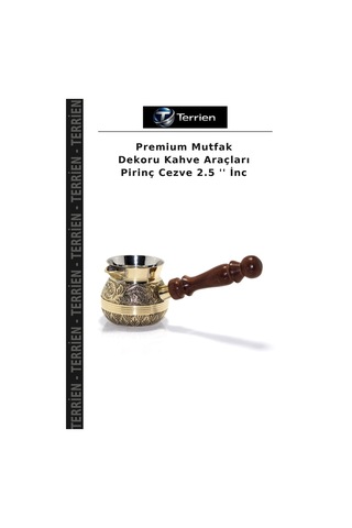Premium Mutfak Dekoru Kahve Araçları Pirinç Cezve 2.5 '' İnc