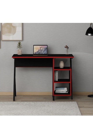 Rio Metal Ayaklı Çalışma Masası Siyah Siyah