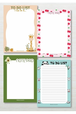 Note Pad Bloknot 10x14 Cm 4lü