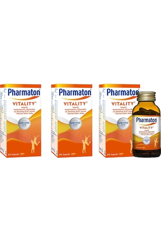 Pharmaton Vitality 60 Kapsül 3 Adet