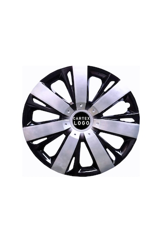 Volkswagen Polo 14'' Inç Gri - Siyah 4lü Set Jant Kapağı Çelik Jant Görünümlü