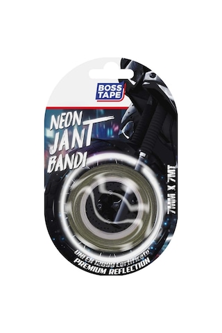 Boss Tape Beyaz Neon Jant Bandı Unı En12899 Sertifikalı En:7mm Boy:7mt