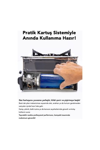 2 Adet Bütan Propan Gaz Kartuşu - Valfli Kartuş Kamp Ocağı Gazı 227 Gr Beyaz