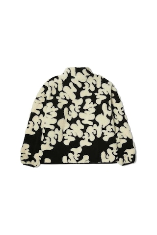 Aymer American Rag Cie Rahat Ve Şık Abstract High Pile Jacquard Ceket - Yüksek Yığın Fleece Tasarımı Mont Siyah