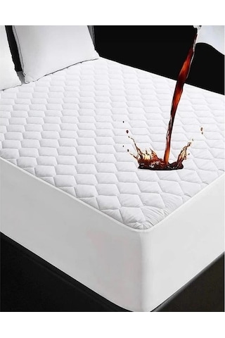 Madame Blue Kapitone Fitted Sıvı Geçirmez Yatak Koruyucu Alez 100x200 Beyaz