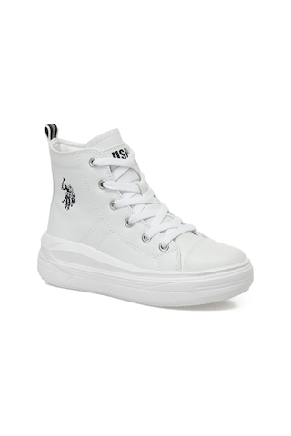 U.s. Polo Assn. Clementıne Pu Jr 5pr Beyaz Kız Çocuk High Sneaker 000000000102021922 Beyaz