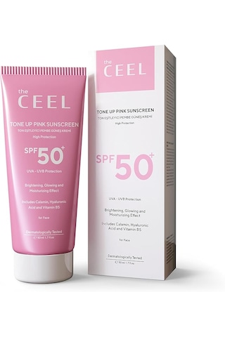 The Ceel Ton Eşitleyici Spf50 Pembe Güneş Kremi Glutatyon, Hyalur