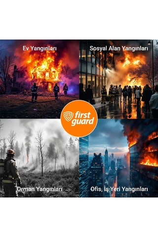 Firstguard Yanmaz Pelerin Ve Yangın Battaniyesi, 550 C 1022 F Dayanıklı,%100 Fiberglas, 160x145 Cm, Askı Aparatı Hediyeli,ce En1869:2019