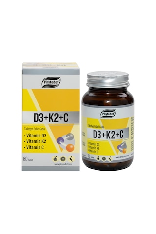 Phytodef D3 + K2 + C 3 x 60 Tablet