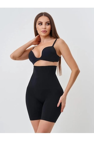 Mistirik Irina Model Toparlayıcı Şekillendirici Tayt Şort Push Up Etkili Siyah Renk SiYAH