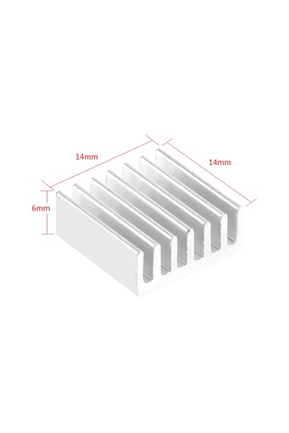 Kangvka 12 Adet 14x14x6mm Alüminyum Isı Emici, Arka Yapışkanlı, Yüksek Isıiletkenliği, Led Ve Bilgisayar Donanımı İçin