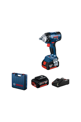 Bosch Professional GDS 18V-400 2 x 5.0Ah Çift Akülü Darbeli Somun Sıkma Makinesi - 06019K0020
