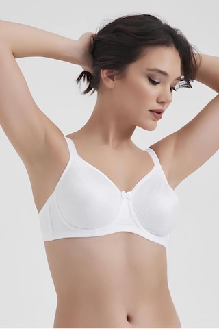 Moonlight 2165 Pamuk Cotton Minimizer Toparlayıcı Balenli Sütyen BEYAZ