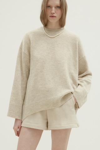 Suud Collection Bej Ena Pamuklu Şort