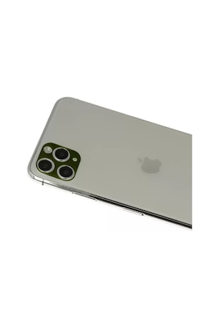 Newface Apple iPhone Uyumlu 11 Pro Max Rainbow Kamera Lens Koruma Cam - Yeşil