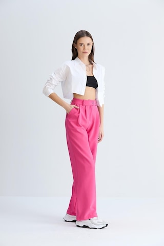 Sortie Collection Rahat Kesim Klasik Model Kumaş Pantolon Fuşya-fuşya Fuşya
