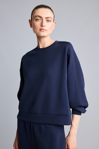 Defacto Ultra Yumuşak Oversize Bisiklet Yaka Dikiş Detaylı Modal Sporcu Basic Sweatshirt H4536ax26auın187 İndigo-ın187