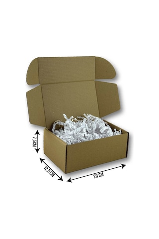 12,5x20x7,5cm Kilitli Dayanıklı E-ticaret Karton Kargo Kutusu 100 Adet