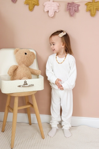 MiaBaby Kaşkorse Mevsimlik Pijama Takım Beyaz