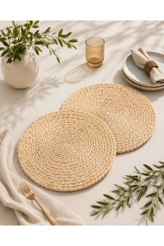Bambu 2'li 38cm Amerikan Hasır Servis-6060 Kahverengi