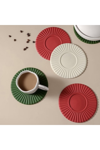 Sones Ev Silikon Isı Yalıtım Matı Mutfak Yüksek Sıcaklığa Dayanıklı Pişirme Yer Matları Beyaz