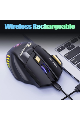 İmce Gwx7 Kablosuz Şarjlı Rgb Gaming Mouse Sessiz Tık Oyun Faresi 3200dpı 7 Tuş -