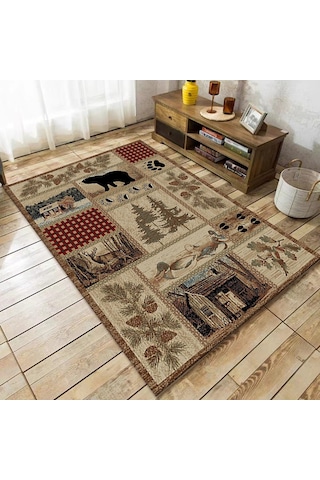 80x160cm Rustik Oturma Odası Halı - Koleksiyon