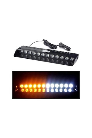 Cam Içi Çakar Led - 12 Ledli Çakar Vantuzlu Kırmızı-Beyaz-Mavi