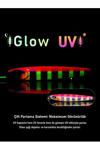 Jig, Zoka, Suni Yem, Glow Uv Metal Jig, 60gr 10cm Jıgto Tide 60