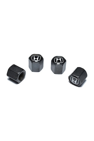 Gardenauto Honda Siyah Paslanmaz Metal Sibop Kapağı 4 Adet