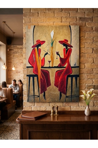 Tablo 60x90 Cm Büyük Boy Kafe Ve Salon Hediyelik Duvar Aksesuarı Antik Beyaz