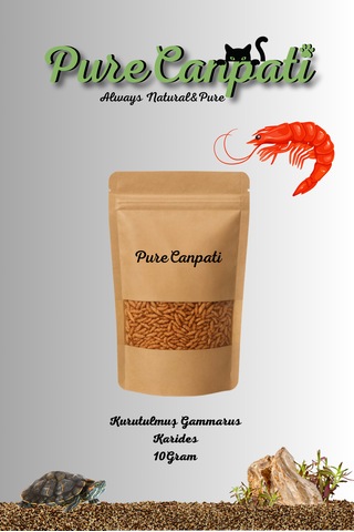Purecanpati Kurutulmuş Gammarus Kaplumbağa Yemi 10 Gr