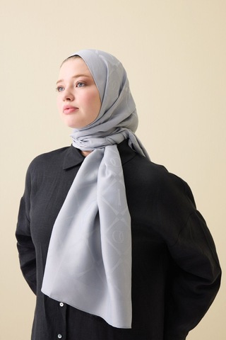 İmannooor İman I Baklava Gri Ramy Jakar Şal 70x190