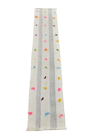 Kilim Antik El Dokuma Pamuklu Mini Yolluk Anadolu Yörük Kilimi 0118 - Yeni - Çok Renkli