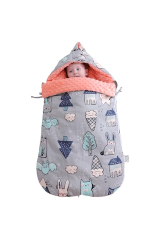 Maiyame Bebe Uyku Çantası - Pamuklu Bebek Battaniye, Çekmeceli Tasarım, Kol Ve Karın Bağı, Kelebek Desenli, Yorgan Değiştirme Kolaylığı, Sonbahar-kış Isısı, Bebek Arabası Battaniyesi Turuncu