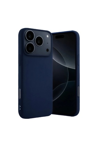 Apple iPhone Uyumlu 17 Pro Max Nano İçi Kadife Silikon - Lacivert Çok Renkli