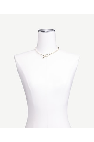 Yargıcı İnci Detaylı Kolye 25kkbj8080x 002 Beyaz