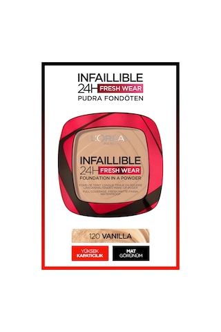 L'Oreal Paris Infaillible 24H Fresh Wear Pudra Fondöten 120 Vanilla
