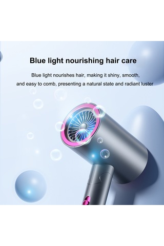 Skycity 1900w Ev/seyahat Fön Makinesi - Katlanabilir Tasarım, Mavi Işık Saç Koruma, 3 Ayar Güçlü/yumuşak Isı, Doğal Rüzgar , Akıllı Sabit Sıcaklık, Gri, Avrupa Standartı 220-240v