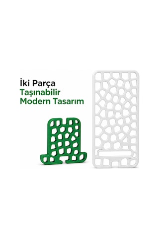 İki Parça Katlanabilir Telefon Ve Tablet Standı Taşınabilir Masaüstü Stand Modern Tasarım