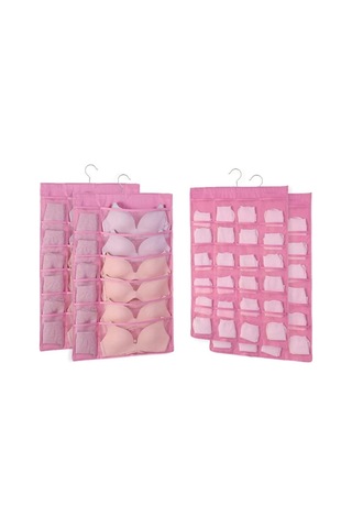 Cc Globall 2 Adet Çift Taraflı Askılı Kıyafet Çantası Pembe