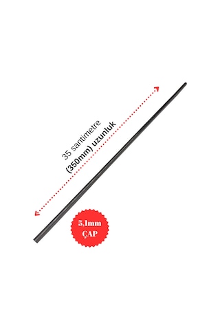 Zanon-benza-veta-elia Zeytin Hasat Makinesi Karbon Fiber Çubuk 5mm - 100 Adet