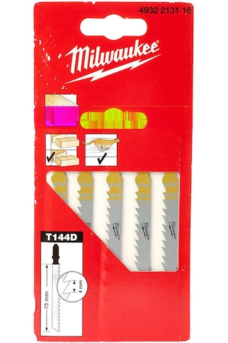Milwaukee Ahşap Dekupaj Bıçağı T144d75 Mm 5'li - 4932213116