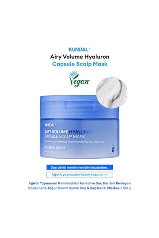 Nem, Besin Ve Hacim Sunan Saç & Saç Derisi Maskesi Kundal Airy Volume Hyaluron Capsule Scalp Mask